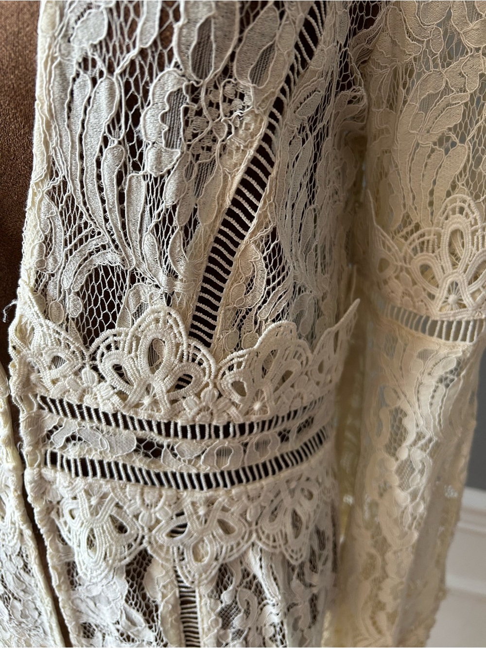 Free People Lace Maxi Duster Cardigan STUNNING - Picture 4 of 12